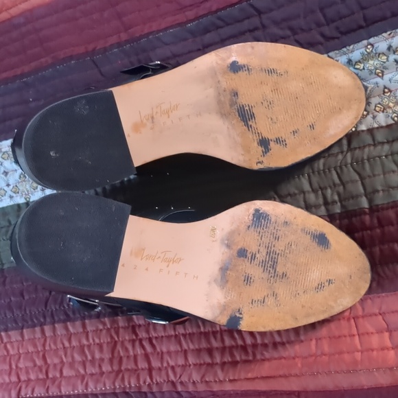 LORD & TAYLOR* 3 buckled strap studded block heel side zip moto boots - Picture 9 of 16